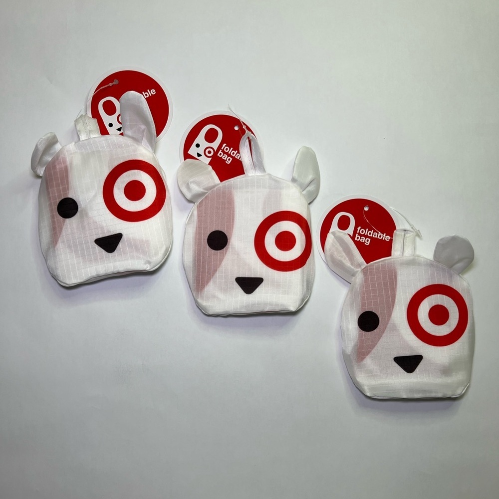 Target Bullseye Foldable Pocket Shoulder Bags - Three Count
